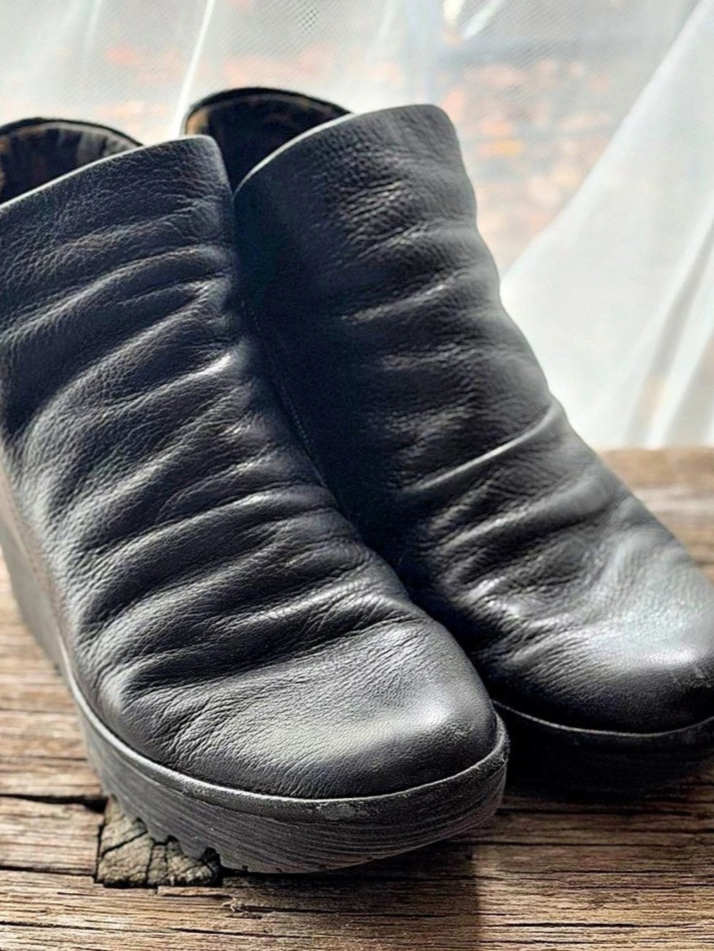 Fly London Yip Black Ankle Boots EU 40
